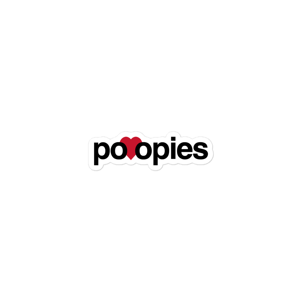 Poopies Heart Sticker