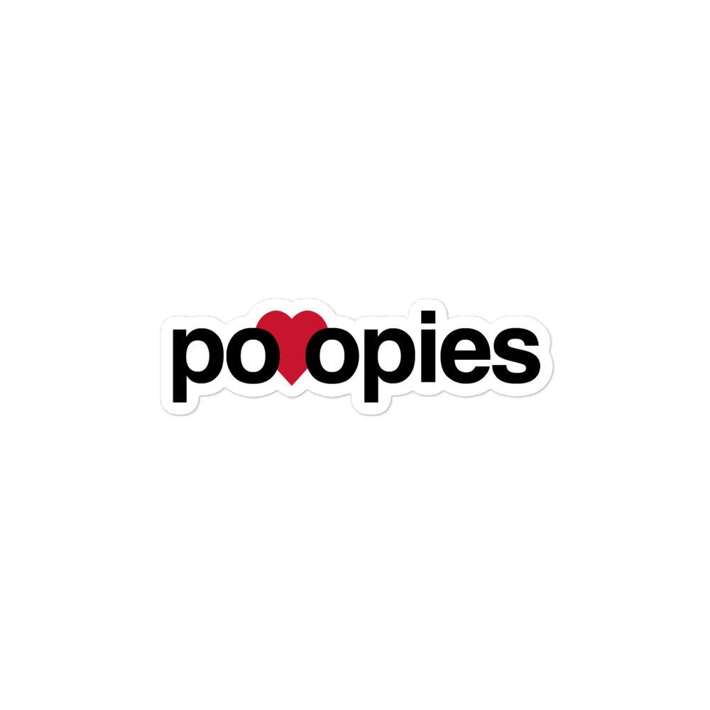 Poopies Heart Sticker