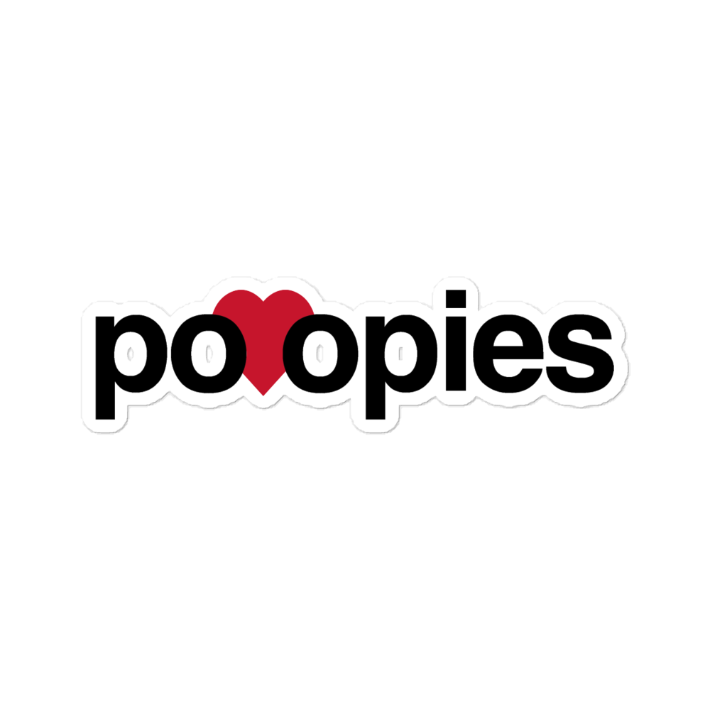 Poopies Heart Sticker