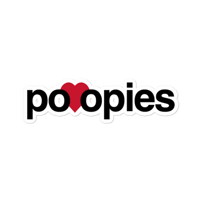 Poopies Heart Sticker